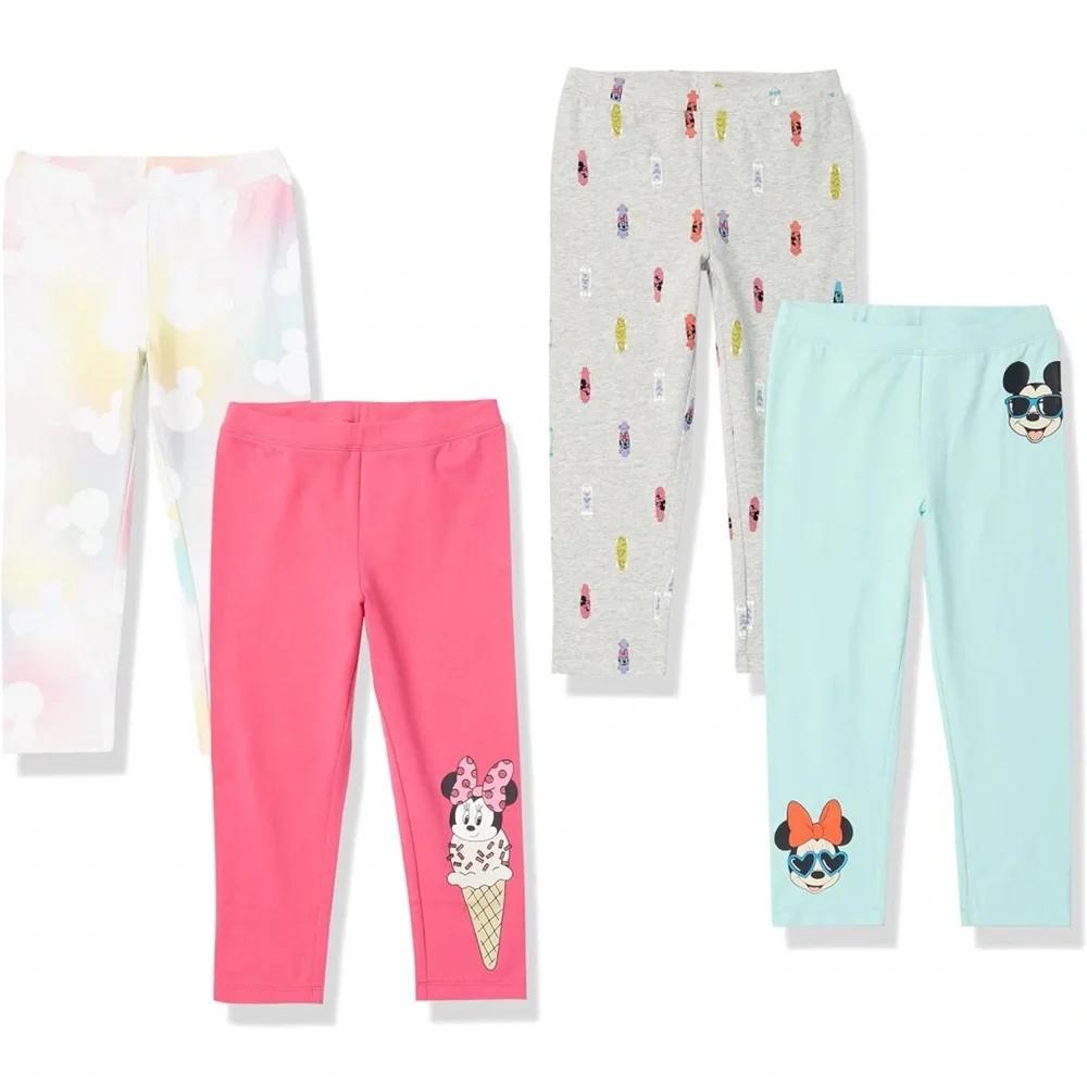 Amazon Essentials Disney Girls Capri Leggings, Multipack - Picture 1 of 1